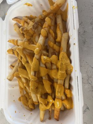 Nacho ‘cheese’ fries at Common Roots Cafe in Rye