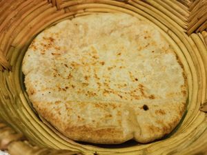 Pitta bread (delicious!) at Hummus Küch' in Frankfurt