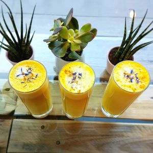 Golden Milk. Healthy and delicious  at Vabiou's in Hamburg