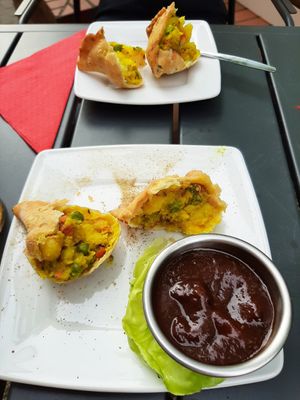 Vegetable Samosas at New Namaste in Kolobrzeg