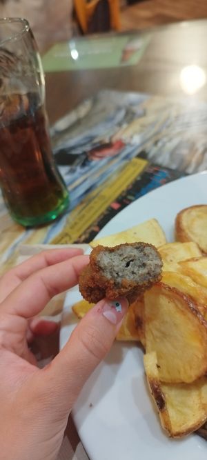 Croqueta de champiñones at La Casa de la Montaña in Jaca