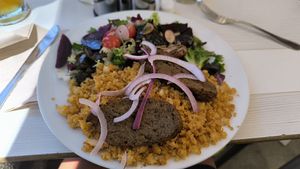 Migas vegan at La Casa de la Montaña in Jaca