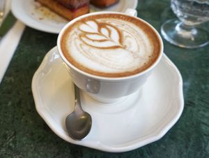 Mocha w/oat milk at Cuppa Cafe in Paris