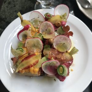 Vegan brunch plate  at Cuppa Cafe in Paris