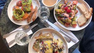 Lunch menu at Cuppa Cafe in Paris