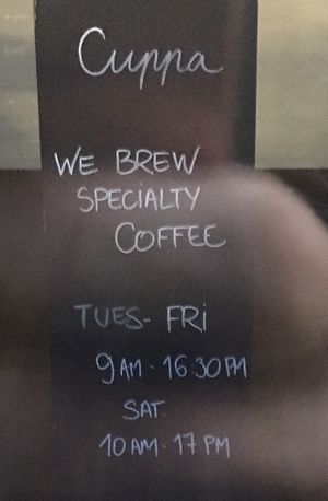 hours on 25 Oct 2019 at Cuppa Cafe in Paris