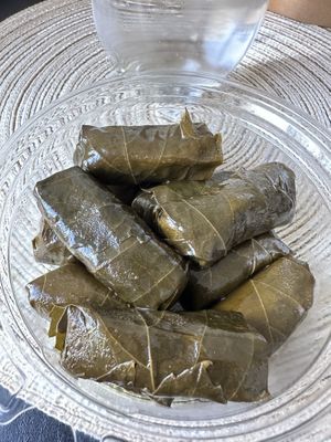 Rice in wine leaves   at Jars and Bowls in Tel Aviv