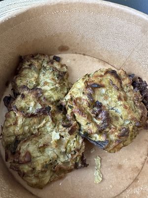 Leak Patties   at Jars and Bowls in Tel Aviv