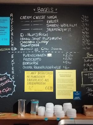 Bagel variety at Cafesito in Bregenz