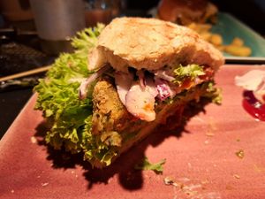 Falafel Burger at Peter Pane in Braunschweig