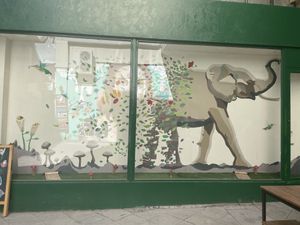 Mural at Vegan Beat in Athens