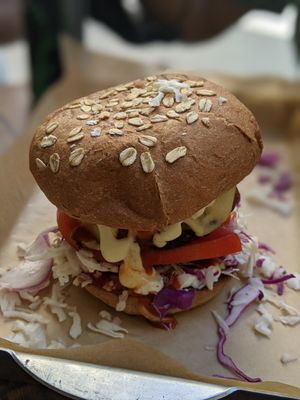 Big boss burger at Vegan Beat in Athens