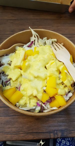 Mango Salad at Vegan Beat in Athens