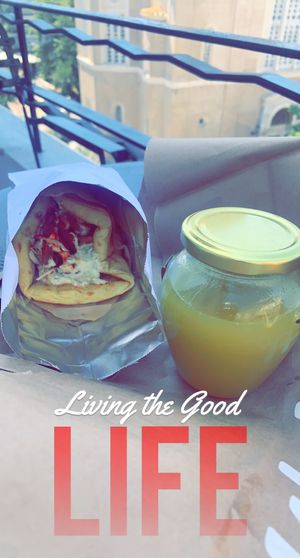 Gyro and lemonade  at Vegan Beat in Athens