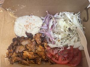 Ghyro platter at Vegan Beat in Athens