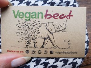 Card at Vegan Beat in Athens