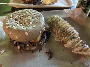 Gyros burger  at Vegan Beat in Athens