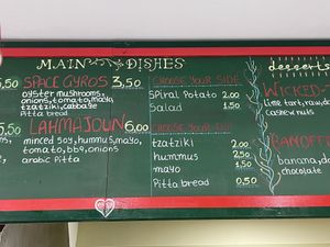 Menu  at Vegan Beat in Athens