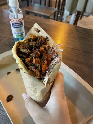 Space gyro without sauce  at Vegan Beat in Athens