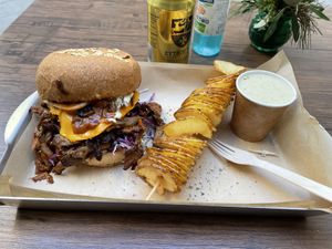 Gyros burger  at Vegan Beat in Athens