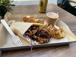 Space gyros  at Vegan Beat in Athens