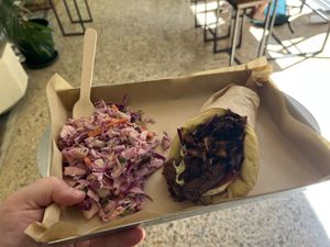 Cole Slaw and Space Gyro  at Vegan Beat in Athens