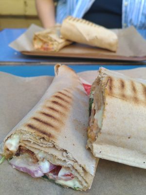 cauliflower wrap at Vegan Beat in Athens