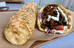 space gyro  at Vegan Beat in Athens
