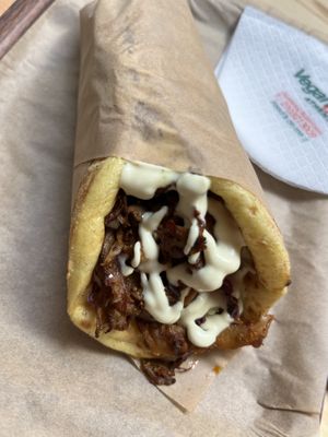 Mushroom pita  at Vegan Beat in Athens