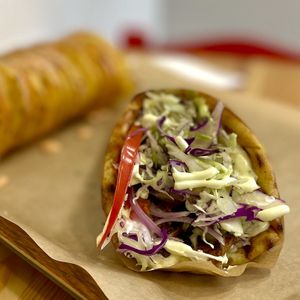 Space Gyros #Veganuary at Vegan Beat in Athens