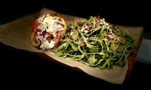 Space Gyros and Side Salad the size of the Acropolis #Veganuary at Vegan Beat in Athens