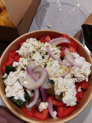 Dako salad at Vegan Beat in Athens