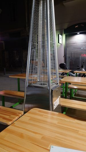 Outside seats at Vegan Beat in Athens