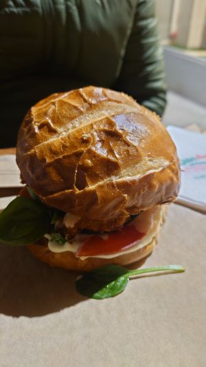 Cauli wonder burger!!! at Vegan Beat in Athens