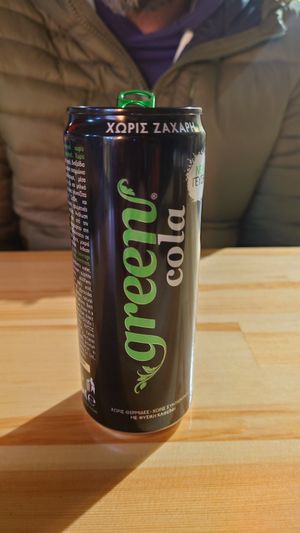 Green Cola at Vegan Beat in Athens