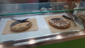 Desserts!!! Both wonderful at Vegan Beat in Athens