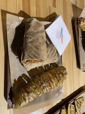 SunLahma and spiral potato  at Vegan Beat in Athens