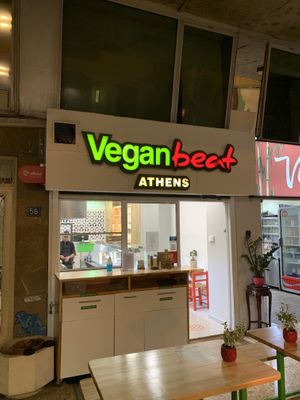 Store front  at Vegan Beat in Athens
