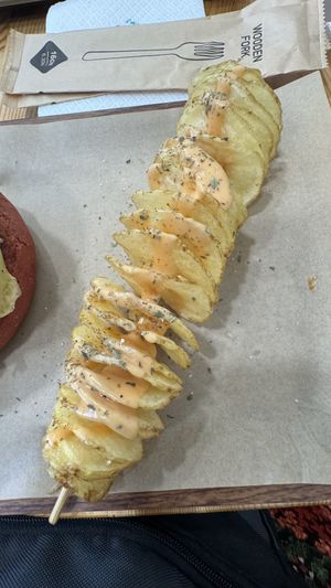 Spiral Potato  at Vegan Beat in Athens