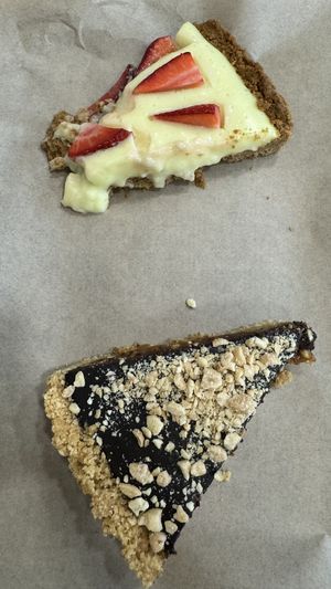 Snickers Tart and Lemon Tart   at Vegan Beat in Athens