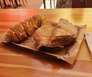 LAHMAJOuN AND SPIRAL POTATOE at Vegan Beat in Athens