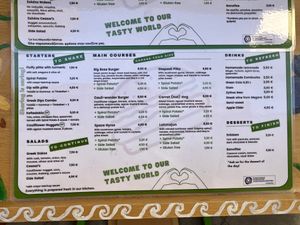 Menu  at Vegan Beat in Athens