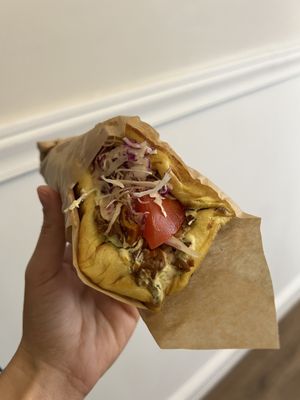 Mushroom gyros (so so good)  at Vegan Beat in Athens