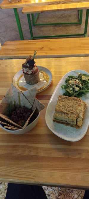 The whole menu at Vegan Beat in Athens