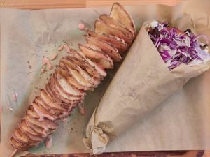 Space Potato and Gyros at Vegan Beat in Athens