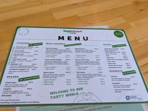 Menu at January 2025 at Vegan Beat in Athens