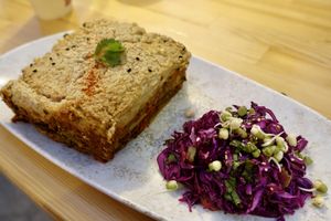 Moussaka  at Vegan Beat in Athens