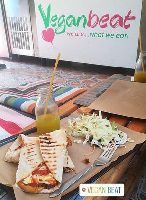lunch break at vegan beat at Vegan Beat in Athens