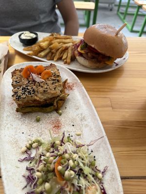 Burger, Moussaka   at Vegan Beat in Athens