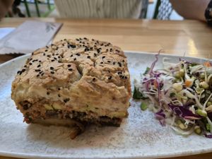 Moussaka at Vegan Beat in Athens